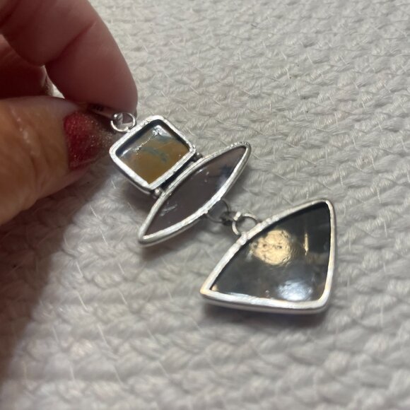 Beautiful DENDRITE OPAL, MONTANA AGATE & UNAKITE Handmade Necklace #695D - Picture 2 of 4